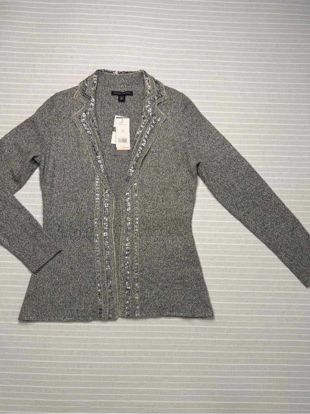 ✨ NWT Banana Republic Petite Embellished Cardigan – XS Petite ✨